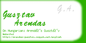 gusztav arendas business card